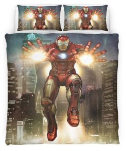 Housse De Couette Iron Man Avengers Marvel 1008 Parure de lit Ensemble De Literie