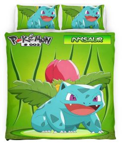 Housse De Couette Herbizarre et Bulbizarre Pokémon 5 Parure de lit Ensemble De Literie