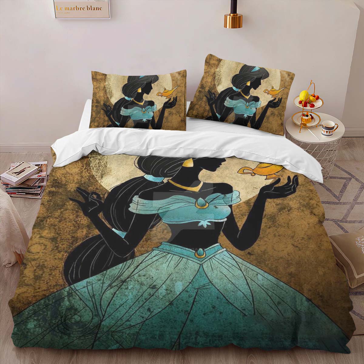 Housse De Couette Jasmine Princesse Aladdin 02 Parure de lit Ensemble De Literie – Image 2