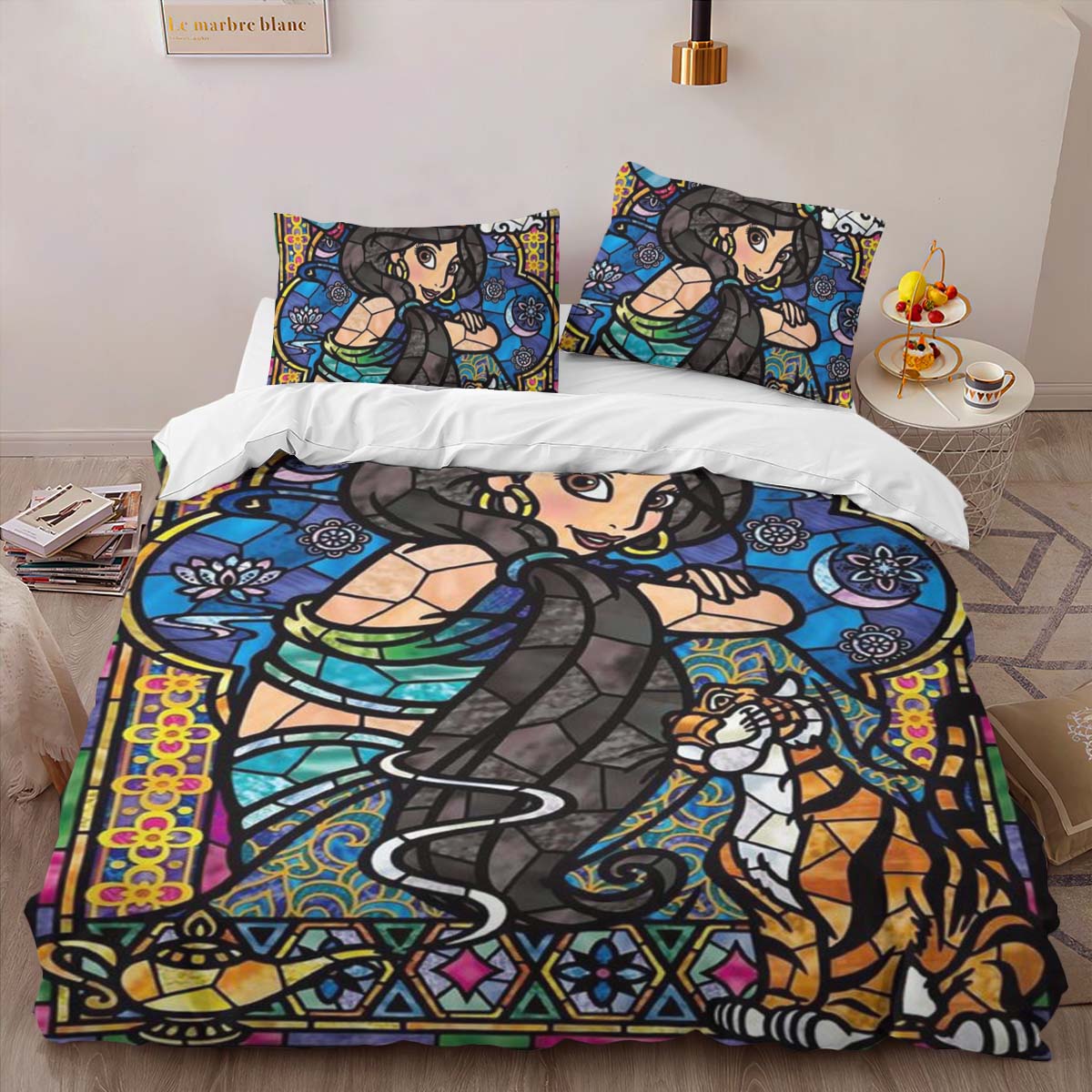 Housse De Couette Jasmine Princesse Aladdin 03 Parure de lit Ensemble De Literie – Image 2