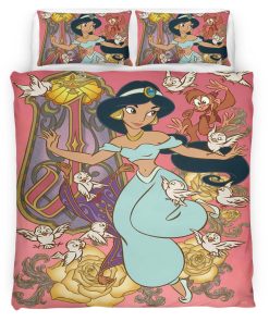 Housse De Couette Jasmine Princesse Aladdin 04 Parure de lit Ensemble De Literie