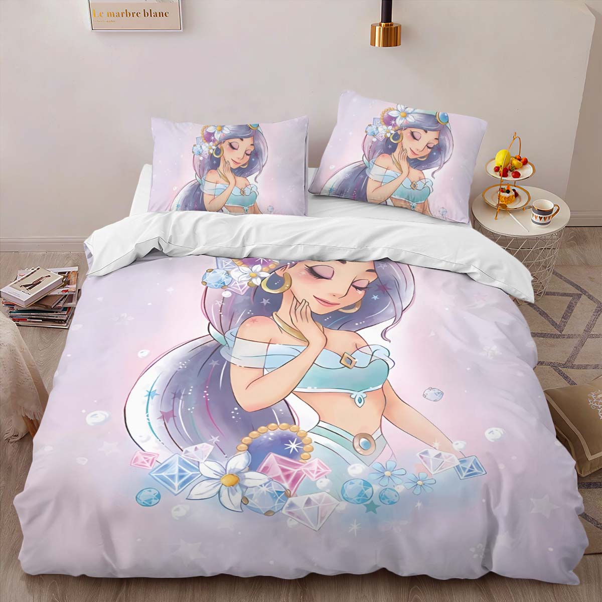 Housse De Couette Jasmine Princesse Aladdin 05 Parure de lit Ensemble De Literie – Image 2