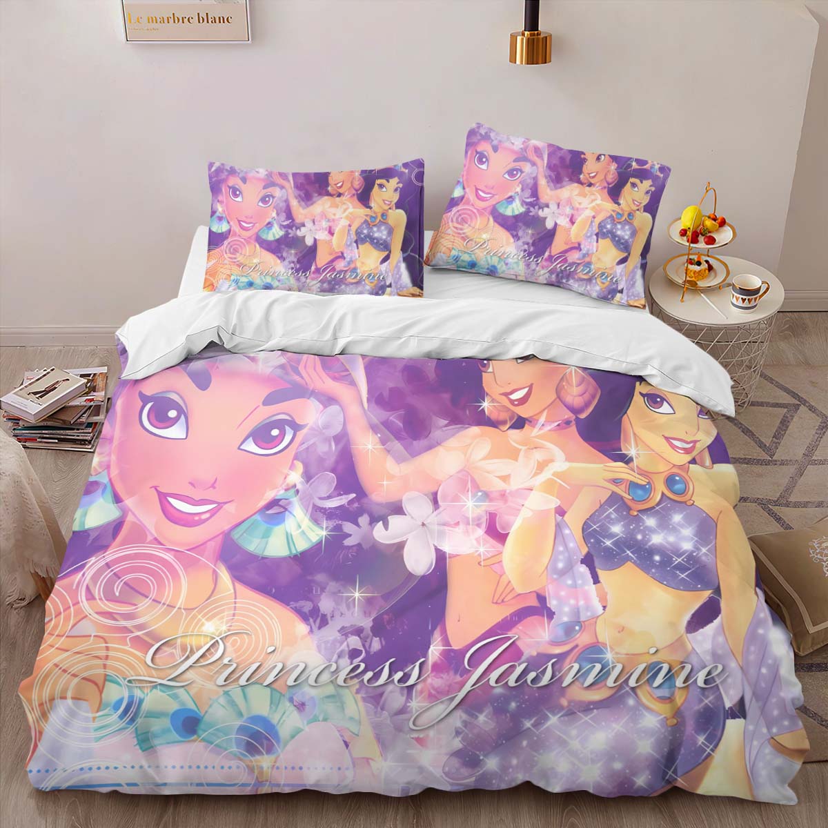 Housse De Couette Jasmine Princesse Aladdin 07 Parure de lit Ensemble De Literie – Image 2