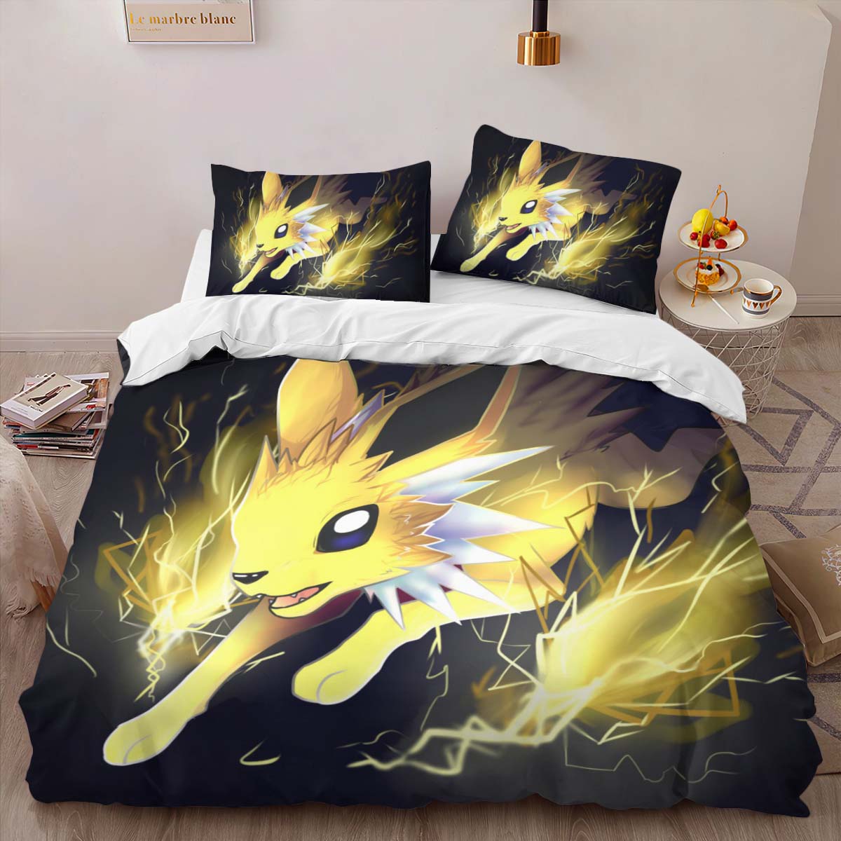 Housse De Couette Voltali Pokémon 3 Parure de lit Ensemble De Literie – Image 2