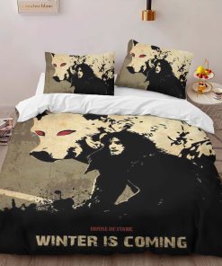 Alternative view of Housse De Couette Jon Snow Maison Stark « Winter Is Coming » Parure de lit Ensemble De Literie
