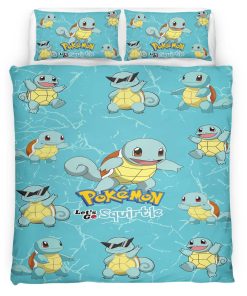 Housse De Couette Carapuce « Let’s Go » Pokémon Parure de lit Ensemble De Literie