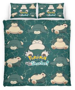 Housse De Couette Ronflex « Let’s Go » Pokémon Parure de lit Ensemble De Literie
