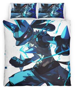 Housse De Couette Lucario Pokémon 11 Parure de lit Ensemble De Literie