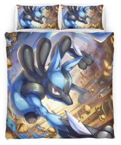 Housse De Couette Lucario Pokémon 15 Parure de lit Ensemble De Literie