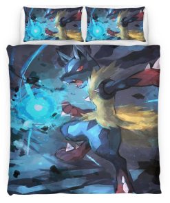 Housse De Couette Lucario Pokémon 2 Parure de lit Ensemble De Literie