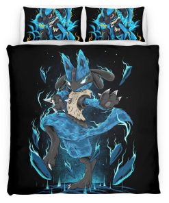 Housse De Couette Lucario Pokémon 5 Parure de lit Ensemble De Literie