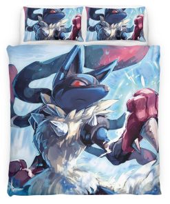 Housse De Couette Lucario Pokémon 6 Parure de lit Ensemble De Literie