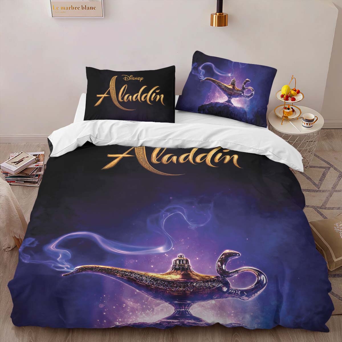 Housse De Couette Lampe magique d’Aladdin Parure de lit Ensemble De Literie – Image 2