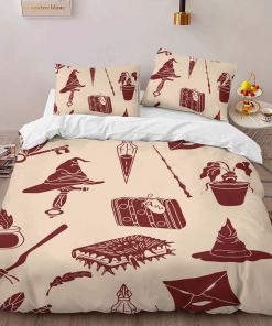 Alternative view of Housse De Couette Objets Magiques Harry Potter – Choixpeau, Lettre de Poudlard Parure de lit Ensemble De Literie