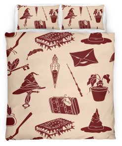 Housse De Couette Objets Magiques Harry Potter – Choixpeau, Lettre de Poudlard Parure de lit Ensemble De Literie