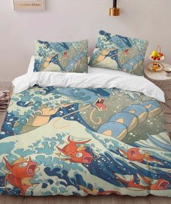 Alternative view of Housse De Couette Magicarpe et Léviator Pokémon 2 Parure de lit Ensemble De Literie