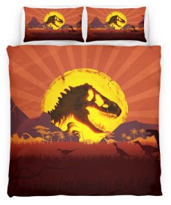 Housse De Couette Vue Majestueuse de Jurassic Park Parure de lit Ensemble De Literie