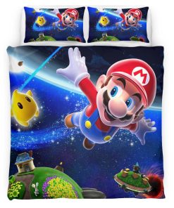 Housse De Couette Mario Volant Parure de lit Ensemble De Literie