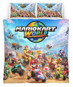 Housse De Couette Mario Kart Monde Parure de lit Ensemble De Literie
