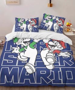 Alternative view of Housse De Couette Mario et Luigi Super Mario 5 Parure de lit Ensemble De Literie