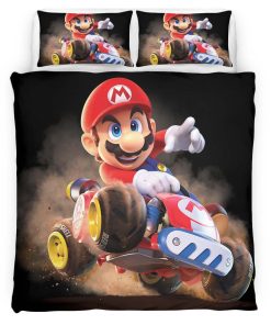 Housse De Couette Mario dans Mario Kart Monde 2 Parure de lit Ensemble De Literie