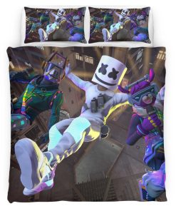 Housse De Couette Marshmello Fortnite Série Icône Parure de lit Ensemble De Literie