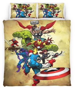 Housse De Couette Avengers Marvel 1003 Parure de lit Ensemble De Literie