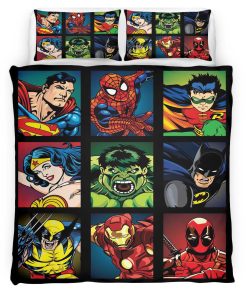 Housse De Couette Avengers Marvel 1019 Parure de lit Ensemble De Literie