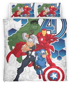 Housse De Couette Avengers Marvel 1028 Parure de lit Ensemble De Literie