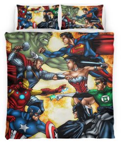 Housse De Couette Marvel et DC Comics Parure de lit Ensemble De Literie