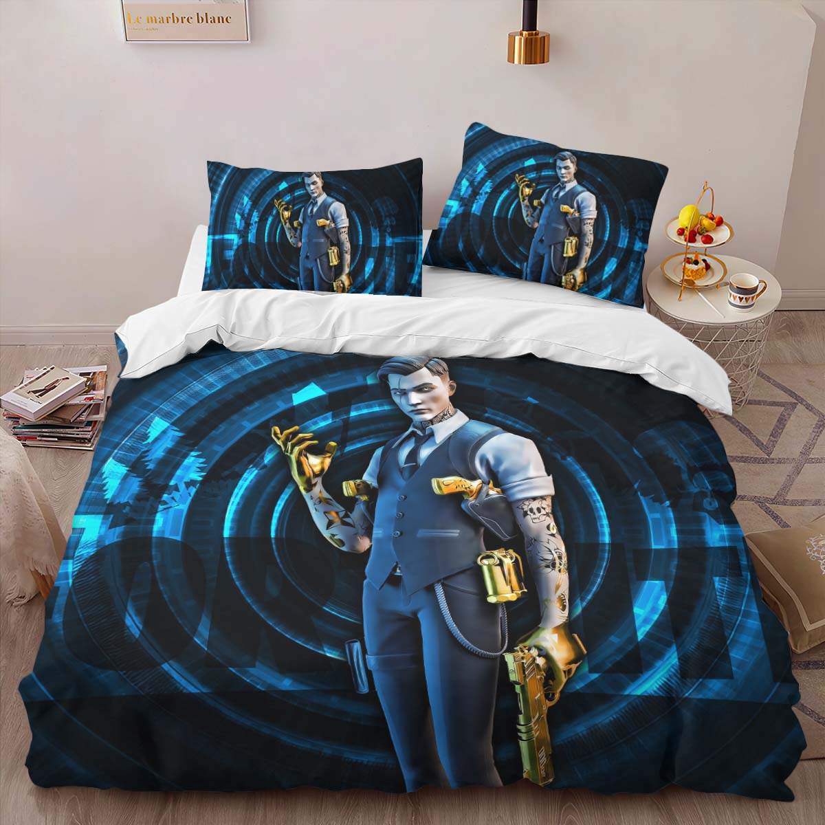 Housse De Couette Midas Fortnite Nouveau Skin Parure de lit Ensemble De Literie – Image 2