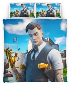 Housse De Couette Midas Fortnite Skin Stylé Parure de lit Ensemble De Literie