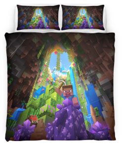 Housse De Couette Minecraft Aventure Parure de lit Ensemble De Literie
