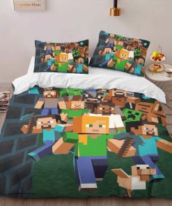 Alternative view of Housse De Couette Minecraft Personnages Héros et Ennemis Parure de lit Ensemble De Literie