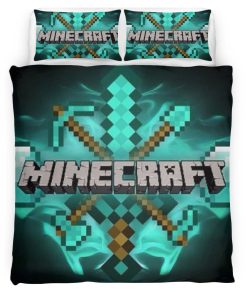 Housse De Couette Minecraft Outils de Base Parure de lit Ensemble De Literie