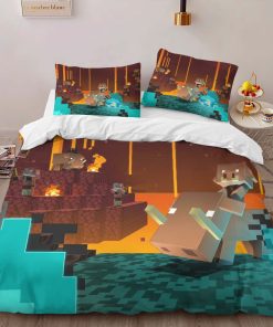 Alternative view of Housse De Couette Minecraft Personnage dans le Nether – Pigmen Parure de lit Ensemble De Literie