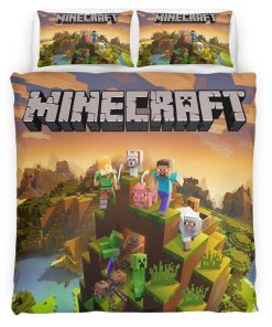 Housse De Couette Minecraft Personnages 1005 Parure de lit Ensemble De Literie