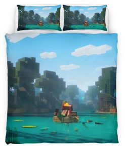Housse De Couette Minecraft Personnages 24 Parure de lit Ensemble De Literie