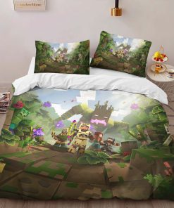 Alternative view of Housse De Couette Minecraft Personnages Biome Forêt Chêne & Bouleau Parure de lit Ensemble De Literie