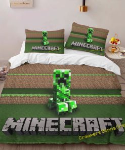 Alternative view of Housse De Couette Minecraft Creeper Classique Mécontent Parure de lit Ensemble De Literie