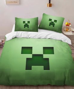 Alternative view of Housse De Couette Minecraft Visage de Creeper Parure de lit Ensemble De Literie