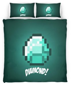 Housse De Couette Minecraft Diamant 4 Parure de lit Ensemble De Literie
