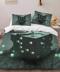 Alternative view of Housse De Couette Minecraft Minerai d’Émeraude Parure de lit Ensemble De Literie