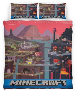 Housse De Couette Minecraft Samcube Parure de lit Ensemble De Literie