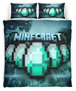 Housse De Couette Minecraft Œuf d’Apparition Parure de lit Ensemble De Literie