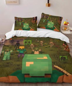 Alternative view of Housse De Couette Minecraft Steve combat les forces ennemies 2 Parure de lit Ensemble De Literie