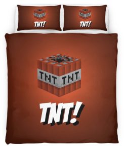 Housse De Couette Minecraft TNT Parure de lit Ensemble De Literie