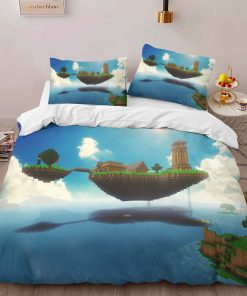 Alternative view of Housse De Couette Minecraft Biome de l’End – Îles de l’End et Mod Aether Parure de lit Ensemble De Literie