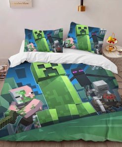 Alternative view of Housse De Couette Minecraft Méchants – Creeper, Araignée, Enderman Parure de lit Ensemble De Literie