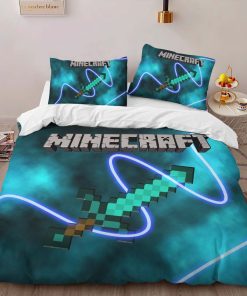 Alternative view of Housse De Couette Minecraft Arme Épée en Diamant 1001 Parure de lit Ensemble De Literie
